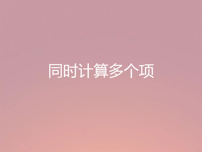 同时计算多个项