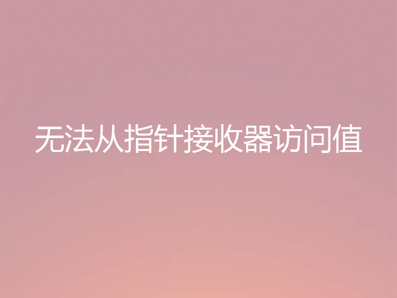 无法从指针接收器访问值