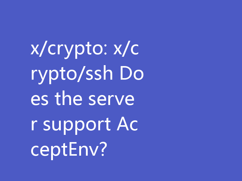 x/crypto: x/crypto/ssh Does the server support AcceptEnv?