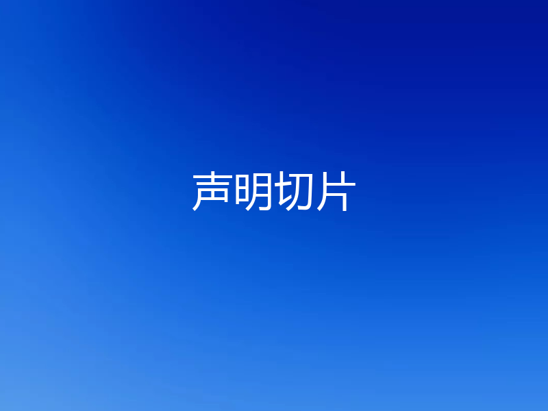 声明切片