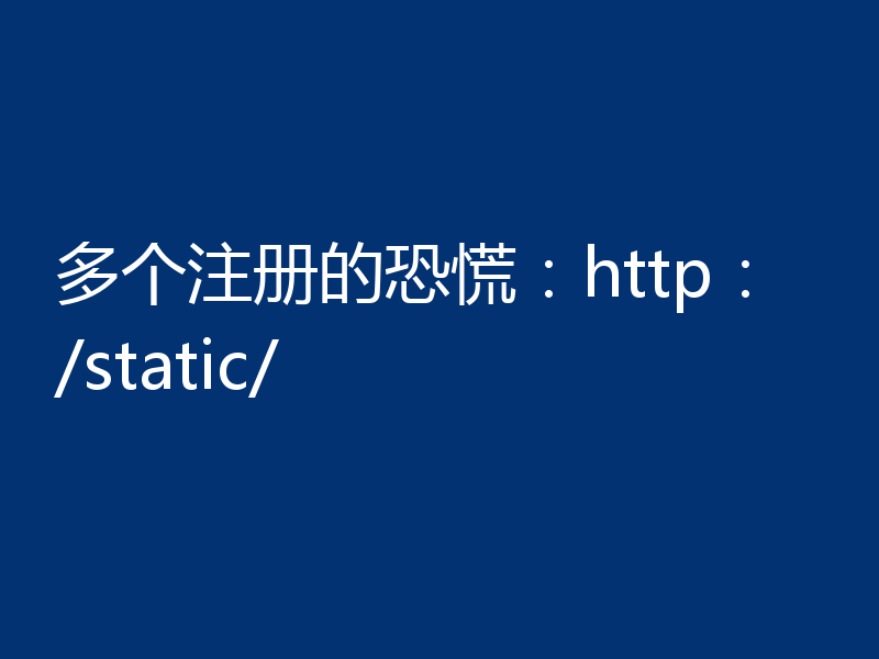 多个注册的恐慌：http：/static/