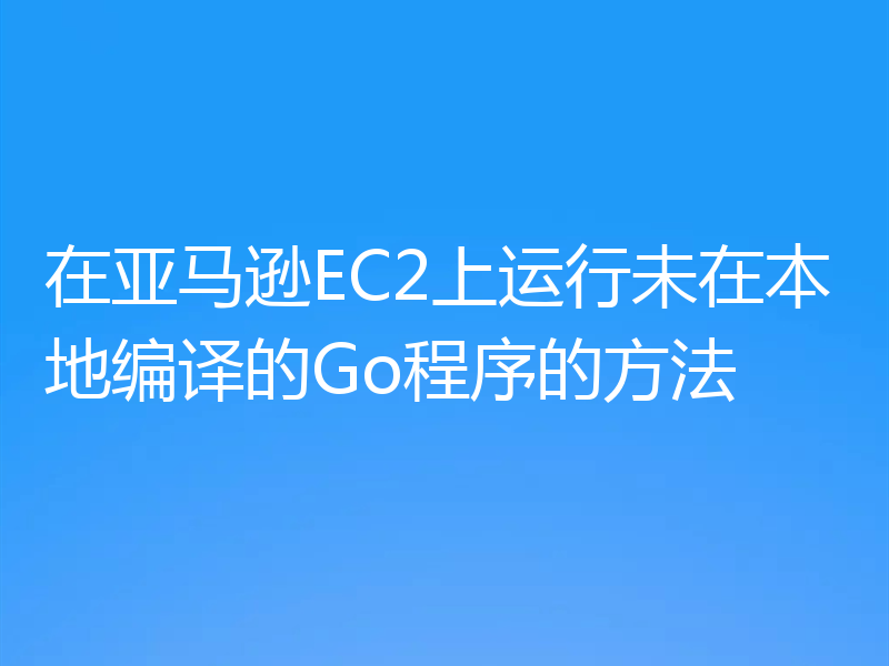 在亚马逊EC2上运行未在本地编译的Go程序的方法