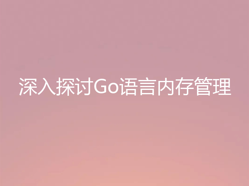 深入探讨Go语言内存管理