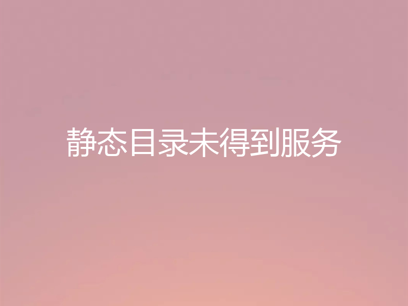 静态目录未得到服务