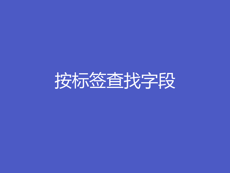 按标签查找字段