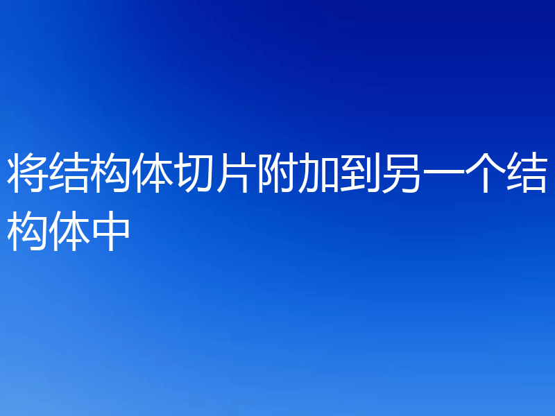 将结构体切片附加到另一个结构体中