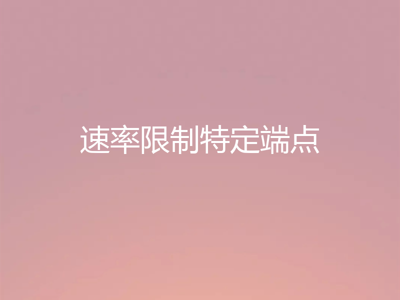 速率限制特定端点