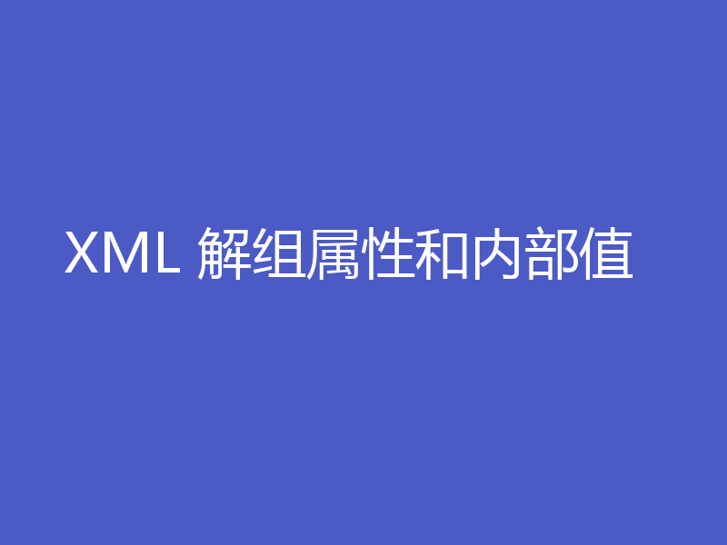 XML 解组属性和内部值