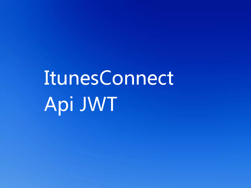 ItunesConnectApi JWT
