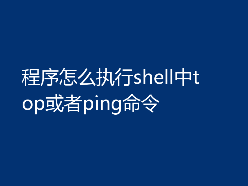 程序怎么执行shell中top或者ping命令
