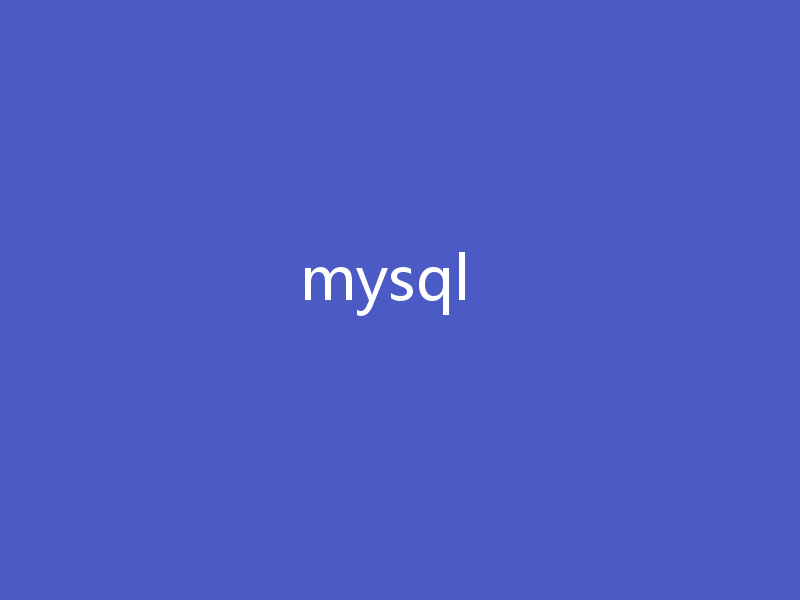 mysql