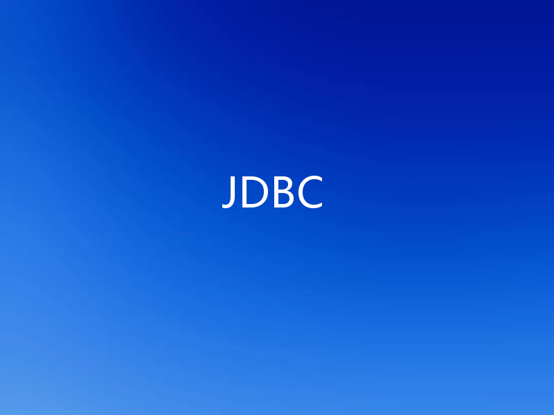 JDBC