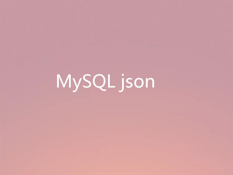MySQL json