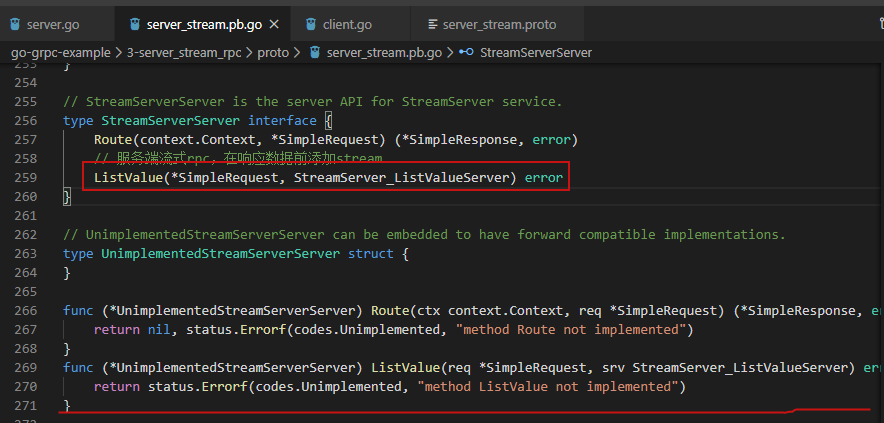 Go gRPC服务端流式RPC教程示例