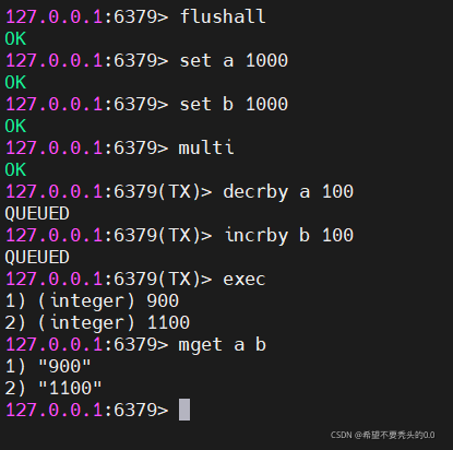 Redis事务处理的使用操作方法