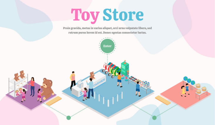 等轴测图模板:玩具商店标题(由InfoART的等轴测图标记创建) 等轴测图模板:玩具商店标题(由InfoART的等轴测图标记创建)