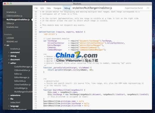 Brackets网页开发工具