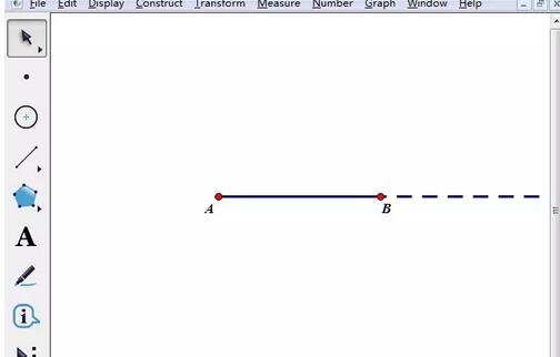 几何画板延长线段的简单方法