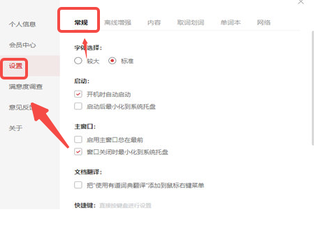 有道词典如何设置关闭时最小化词库
