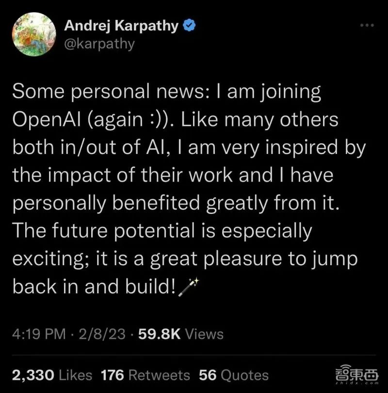 特斯拉自动驾驶大牛要去搞ChatGPT了？将入职OpenAI