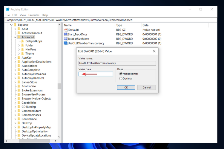 Use-OLED-Taskbar-transparency-Modify-value-to-1
