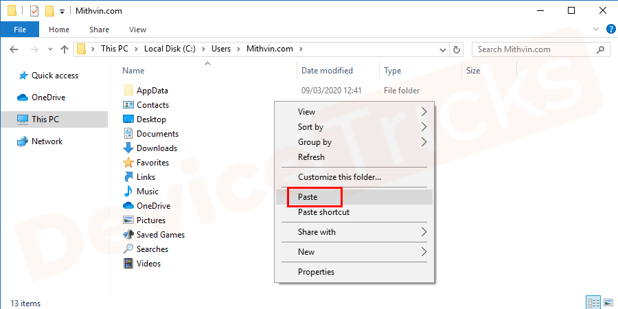 Paste-the-copied-file