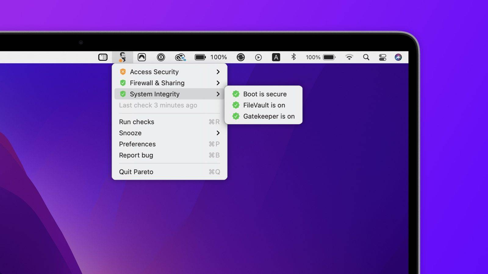 “Pareto Security”是一款可帮助您检查 Mac 安全设置的应用程序