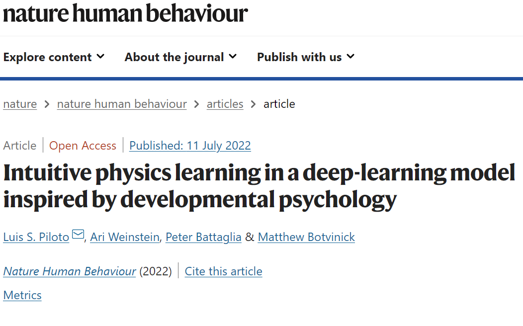 像婴儿一样学习，DeepMind新模型28小时学会物理世界规则