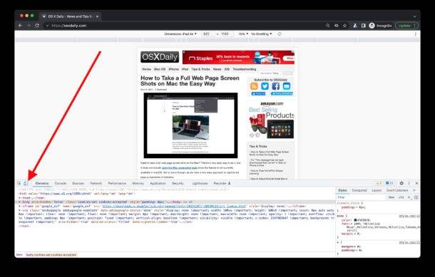 在 Chrome 中捕获全尺寸网页滚动屏幕截图