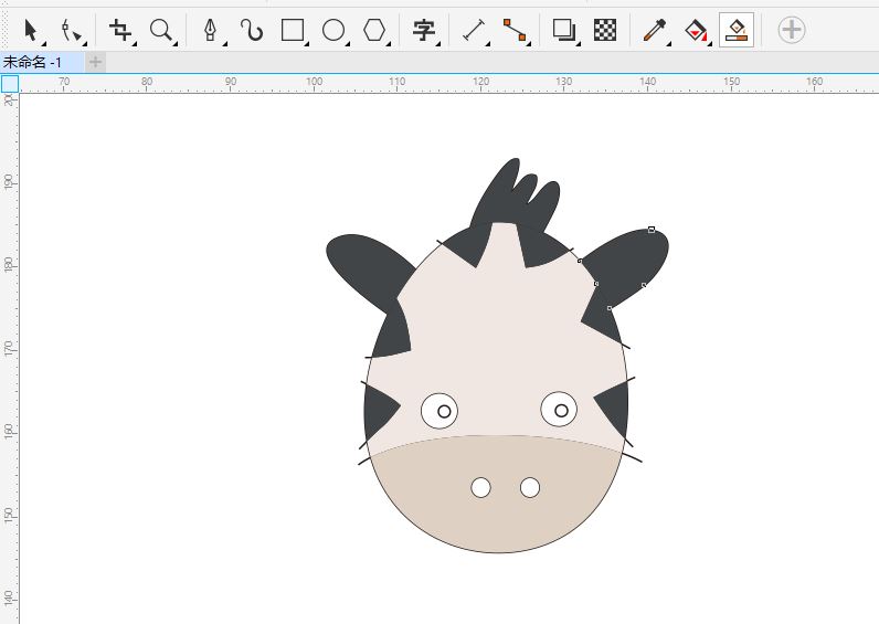 CorelDraw卡通斑马头像怎么制作