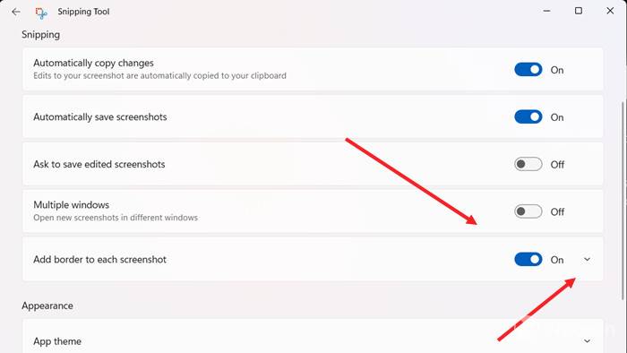 如何在 Windows 11 中为截图工具捕获添加边框