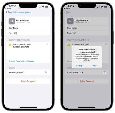 password-hide-security-recommendation-ios-15-4