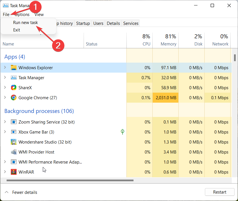 文件资源管理器在 Windows 11 上没有响应？如何修复它