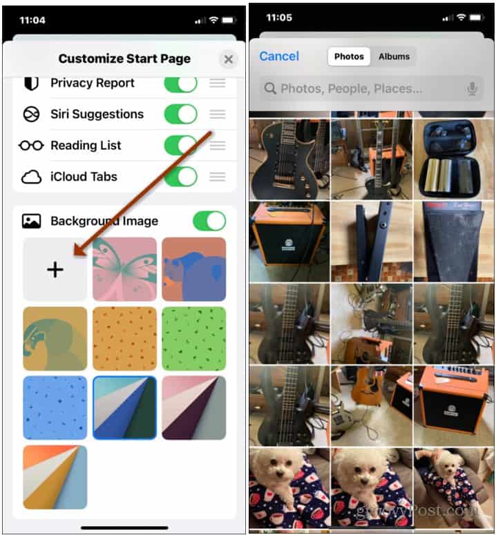 如何在 iPhone 或 iPad 上为 Safari 添加背景
