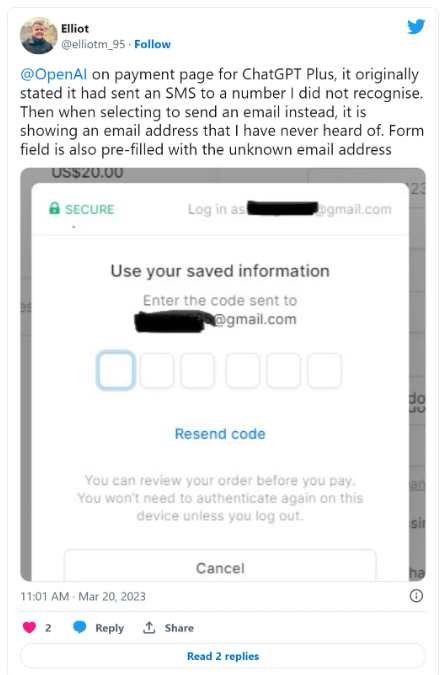 OpenAI：ChatGPT支付数据泄露系开源库漏洞