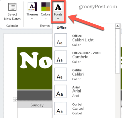 如何在 Word 中制作日历