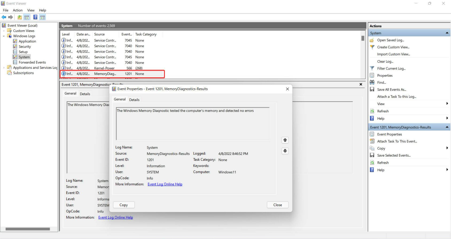 如何修复 Windows 内存诊断无结果