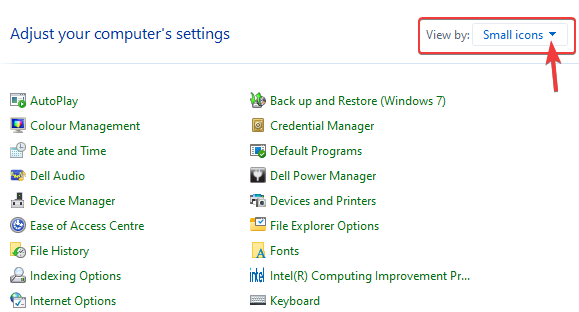 Control-Panel-View-by-Small-icons