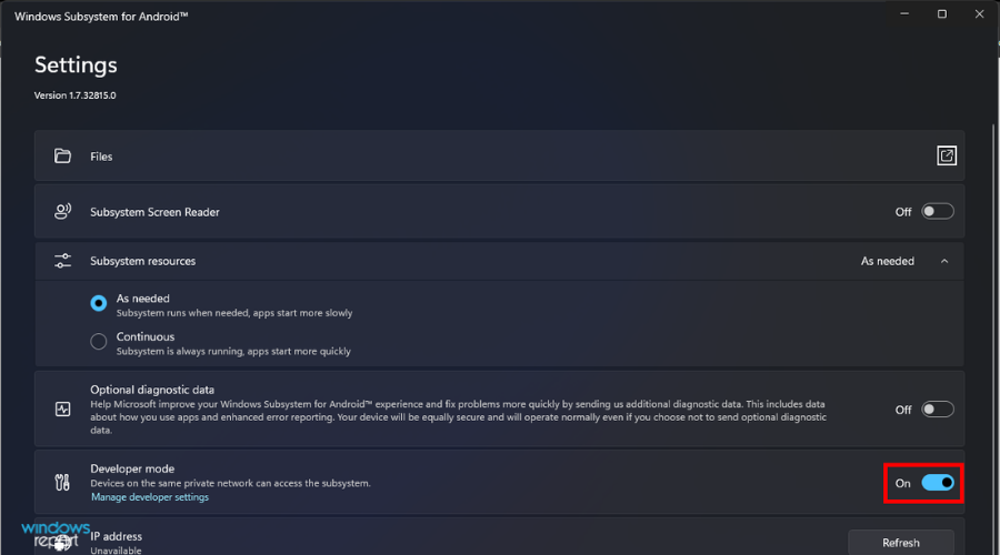 WSA-Developer-mode-on-1