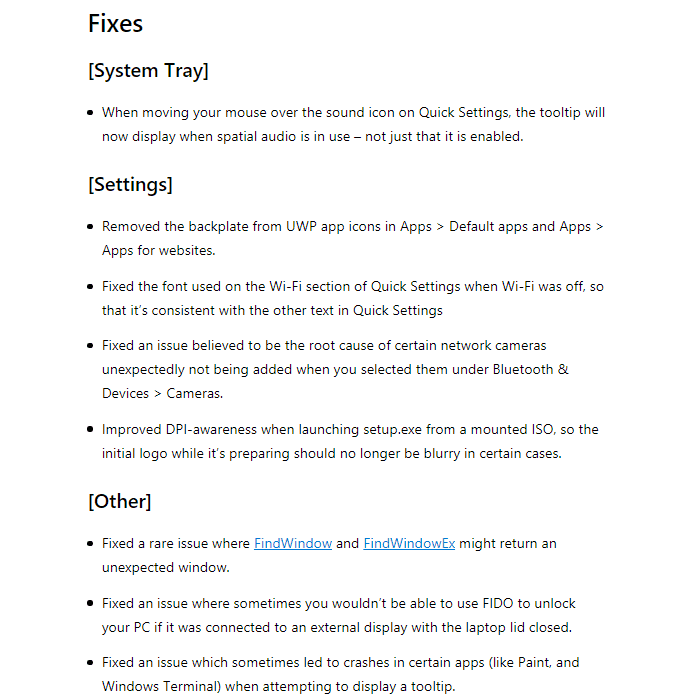 微软发布Windows 11 Preview Build 25231,宣布“即时热点”功能测试