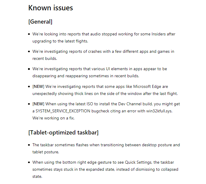 微软发布Windows 11 Preview Build 25231,宣布“即时热点”功能测试