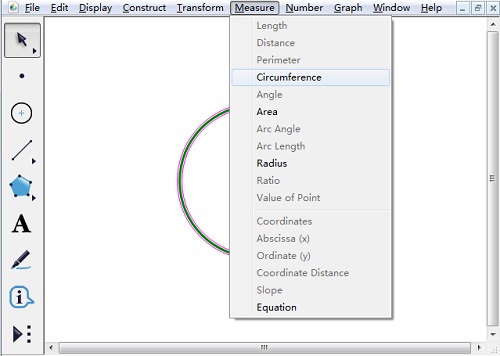 几何画板绘制半圆的操作方法