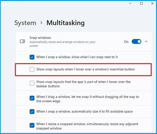 有关如何在 Windows 11 上禁用 Snap 布局的快速指南