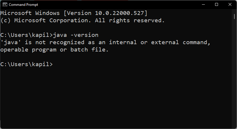 java-not-installed-error