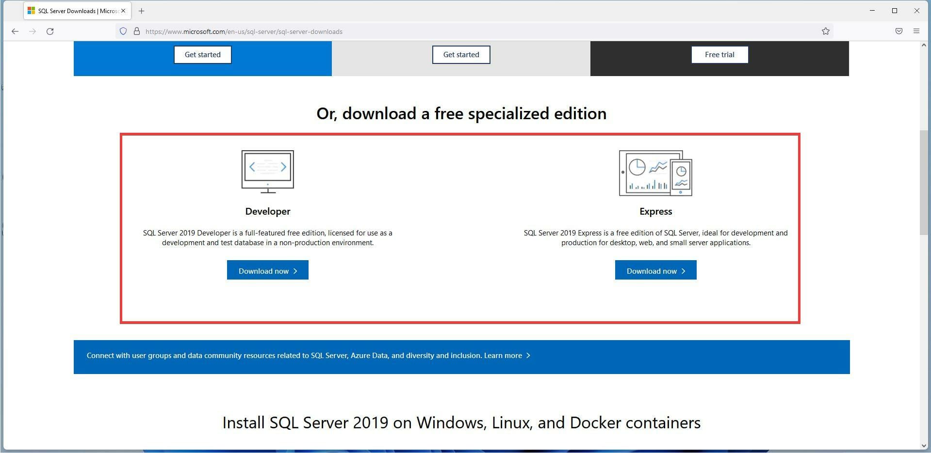 在 Windows 11 上下载并安装 Microsoft SQL Server 2019