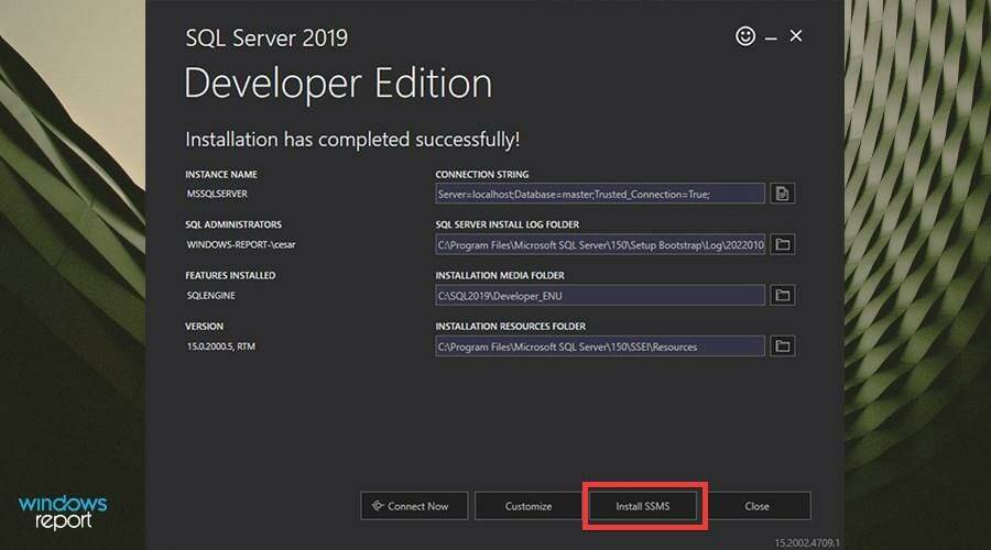 在 Windows 11 上下载并安装 Microsoft SQL Server 2019