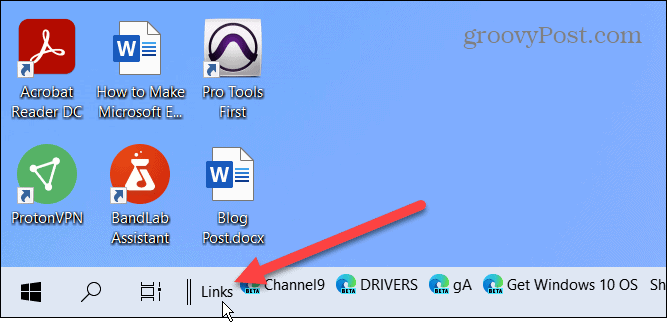 如何使 Windows 10 任务栏居中