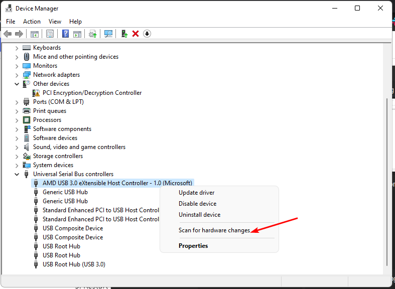 Scan-for-hardware-changes-USB