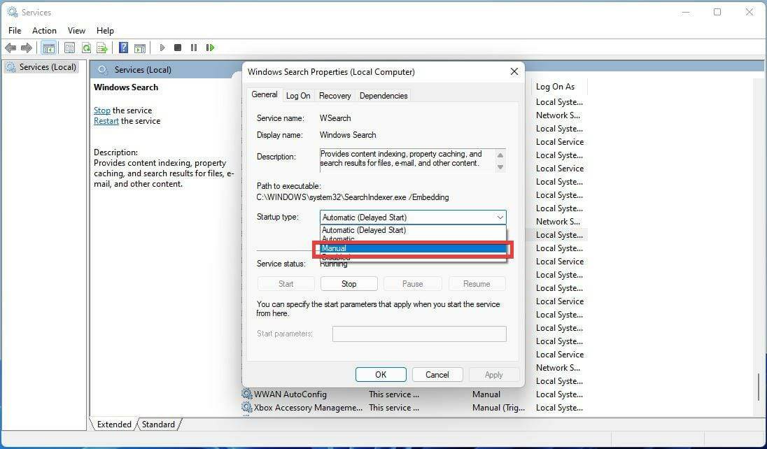 如何禁用 Windows 11 上的搜索功能