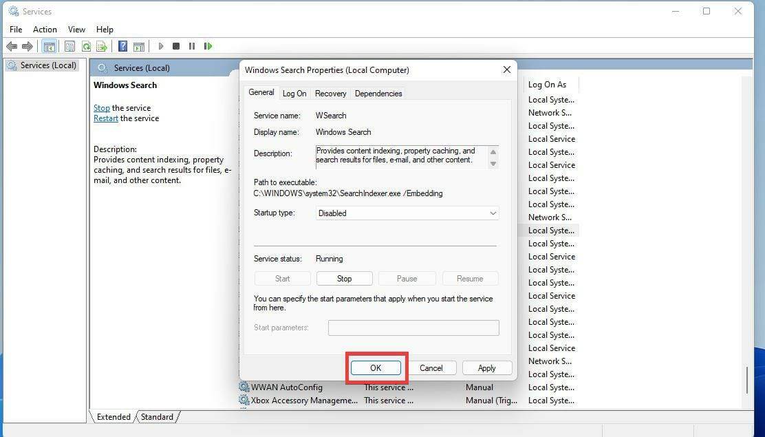 如何禁用 Windows 11 上的搜索功能